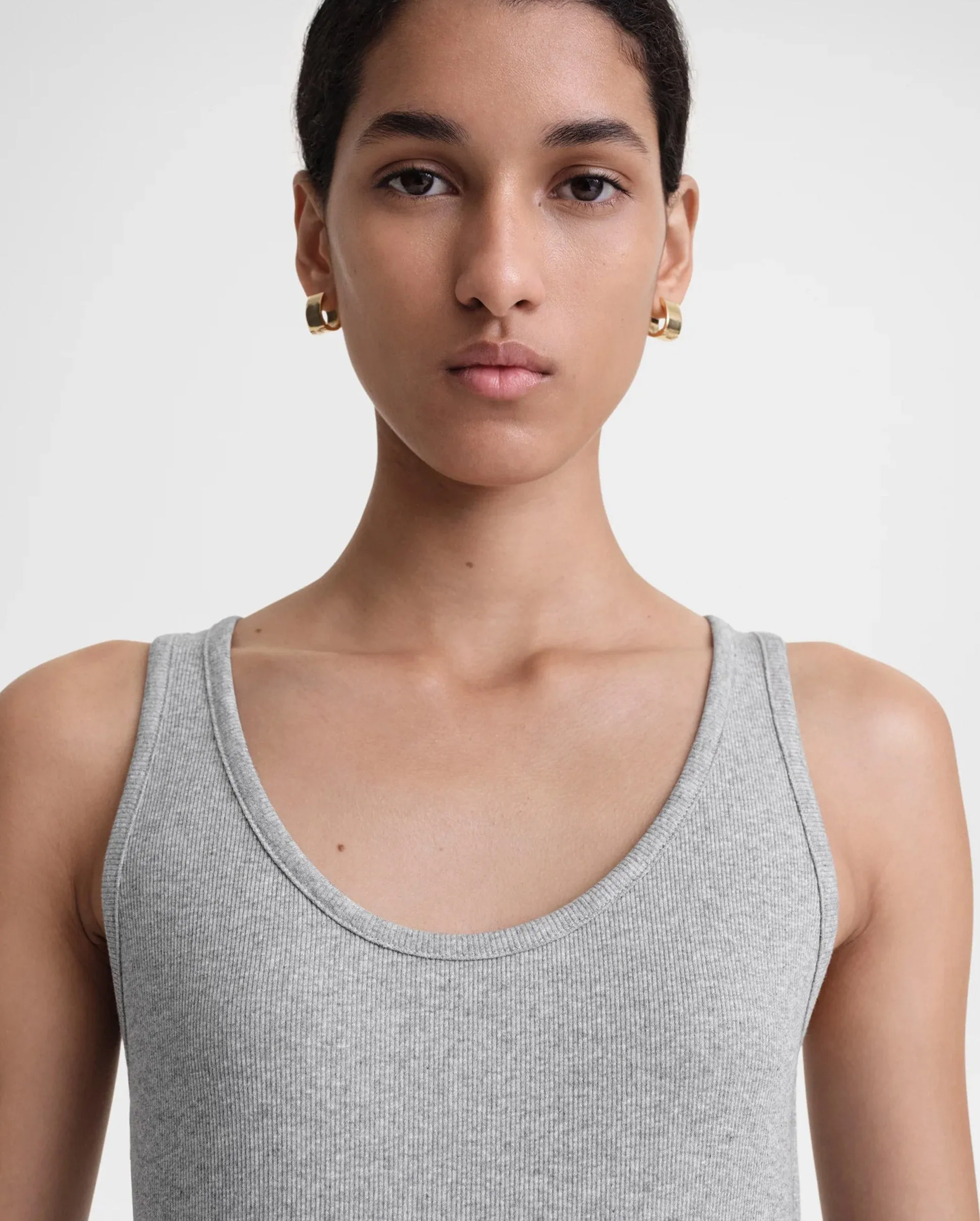 CLASSIC RIB TANK / GREY MELANGE