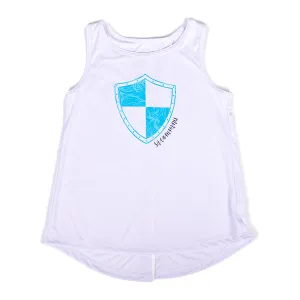 Girls Tie Tank | White | Tidal Waves