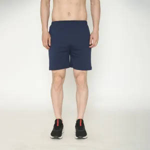 Men's Solid Knitted Shorts - Navy