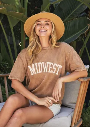 Midwest Mineral Wash Toffee Tee