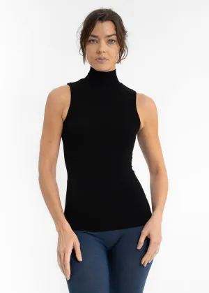 Sleeveless Mock Neck Top