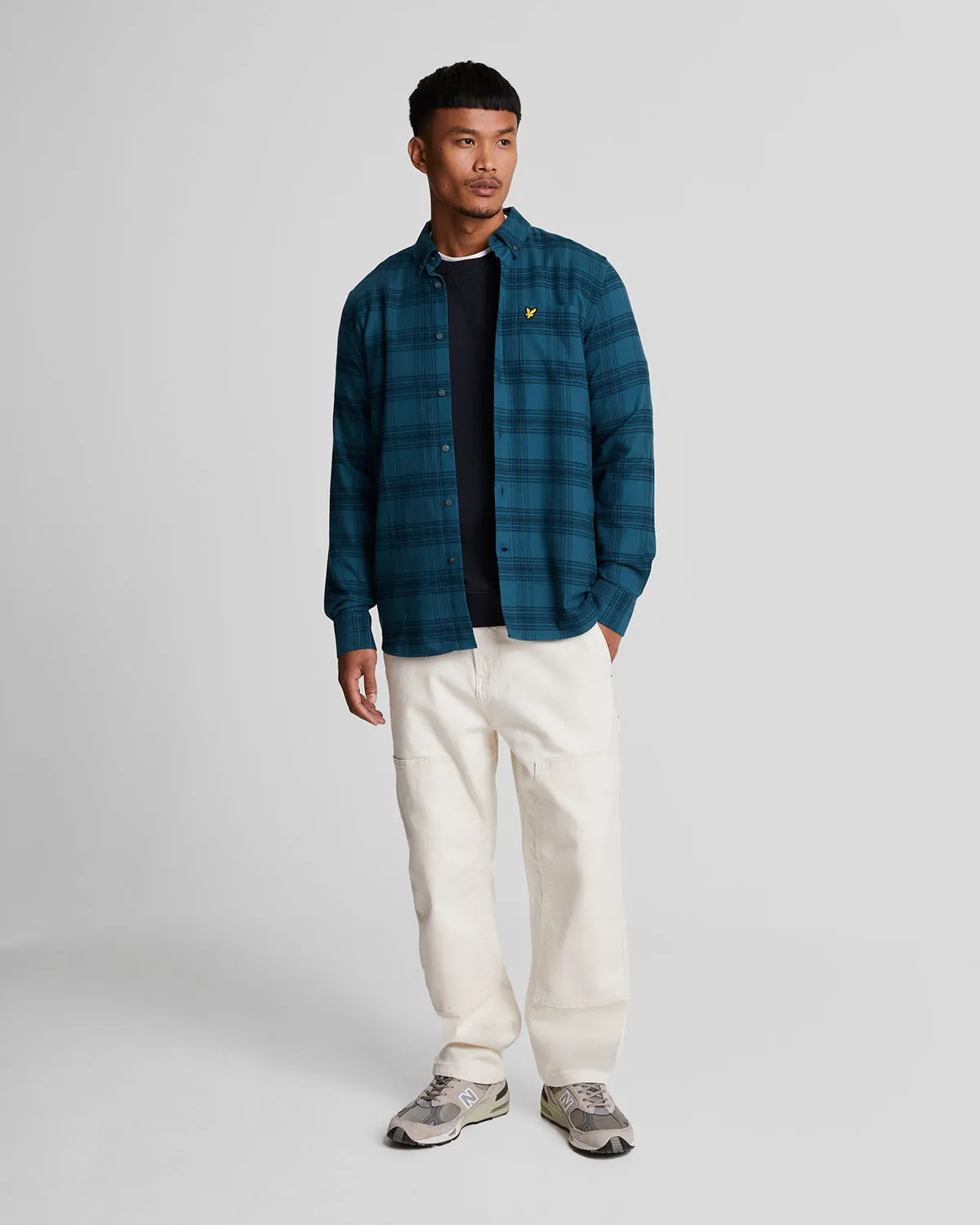 Tonal Check Flannel Shirt